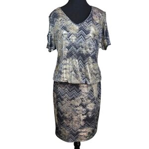 Frank Lyman Design Blouson Mini Dress With Sleeve Cut Outs Size 8
